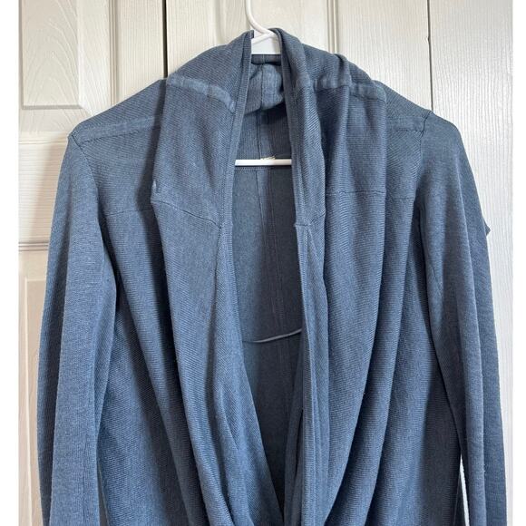 Lululemon Dusty Blue Iconic Cashmere Blend Wrap Sweater - Picture 6 of 7